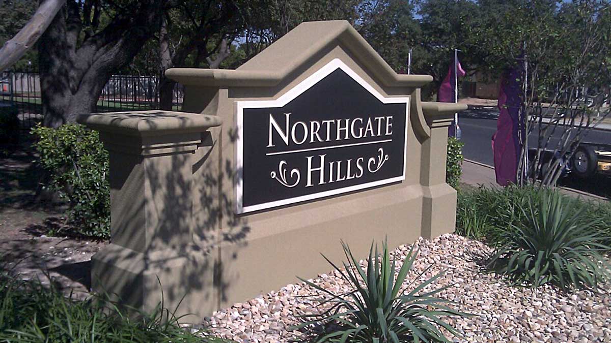 Apartment Sign Northgate Hills Austin
