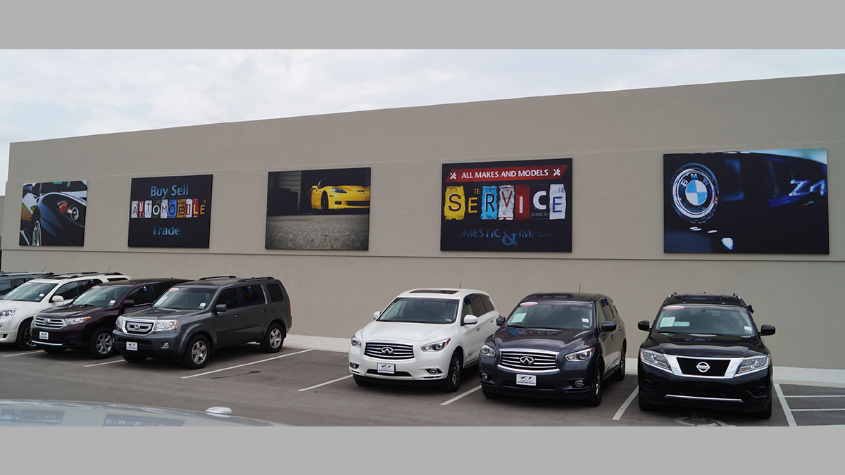 Auto Dealer Wall Graphics Installed By Texas Custom Signs