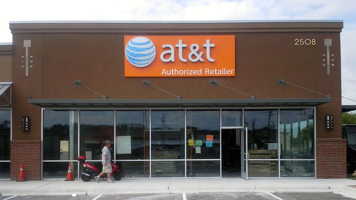AT&T Sign Installed By Texas Custom Signs