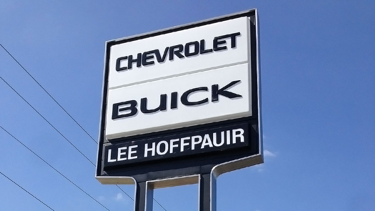 Chevrolet sign installed by Texas Custom Signs