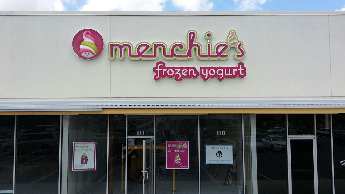 Menchie's Sign Installed By Texas Custom Signs