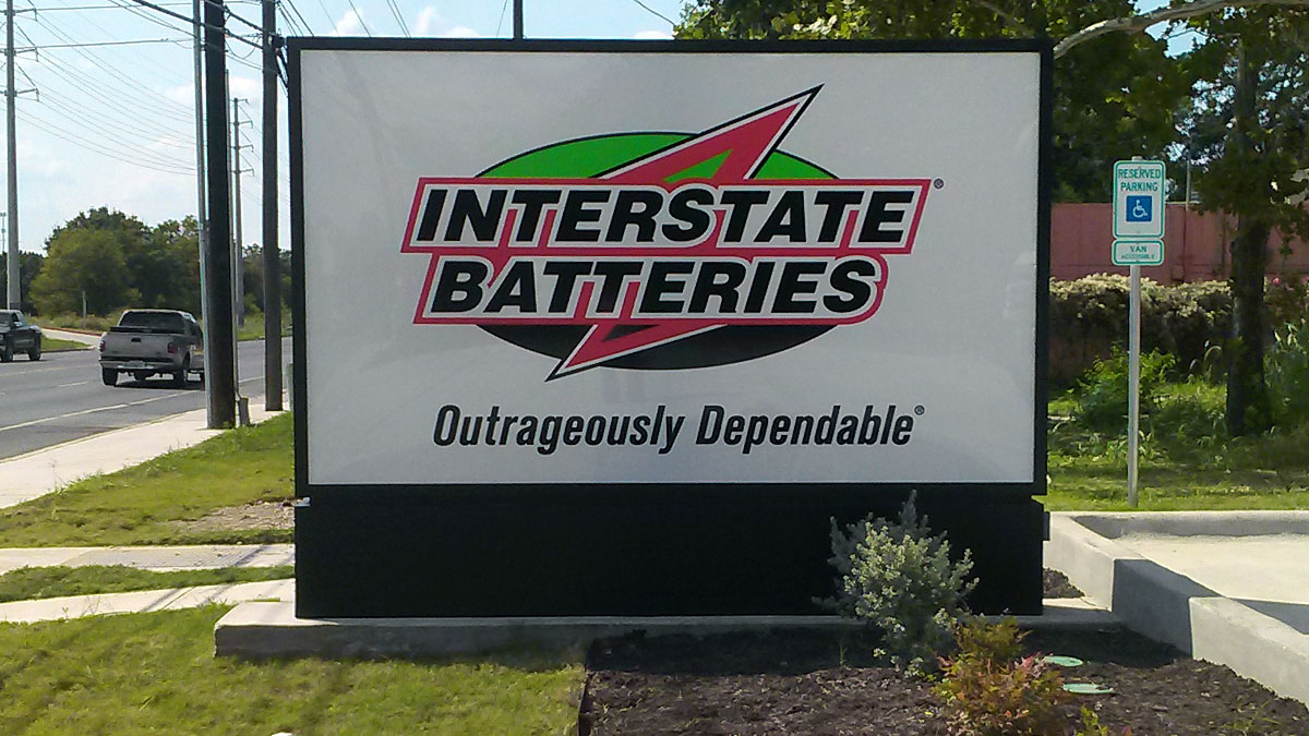 Interstate Batteries Sign Built And Installed By Texas Custom Signs