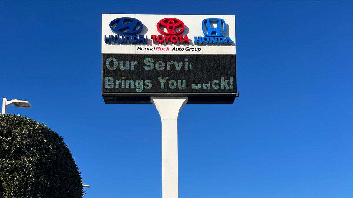 Sign Repair in Round Rock, TX for Penske Auto