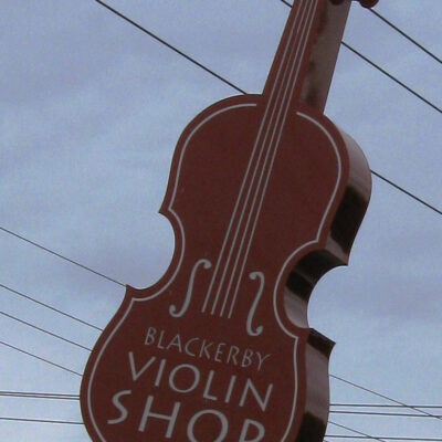 Blackerby Violin Shop - Another Unique Sign From Texas Custom Signs